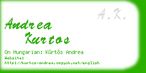 andrea kurtos business card